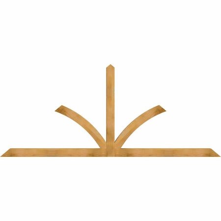 Ekena Millwork Richland Rough Sawn Timber Gable Bracket, Western Red Cedar, 108"W x 45"H x 4"D x 4"F, 10/12 Pitch GBW108X45X0404RIC00RWR